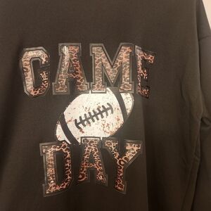 Black Game Day Football Sweatshirt